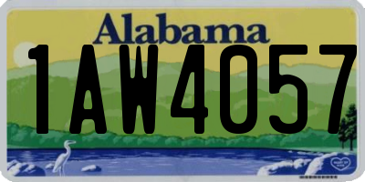 AL license plate 1AW4057
