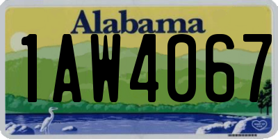 AL license plate 1AW4067