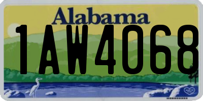 AL license plate 1AW4068