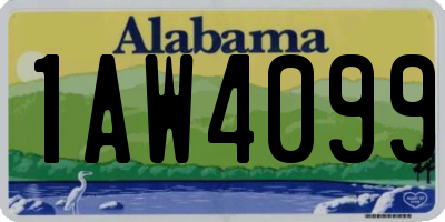 AL license plate 1AW4099