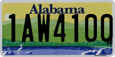 AL license plate 1AW4100