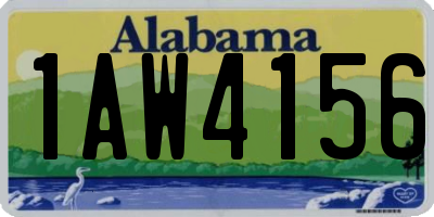 AL license plate 1AW4156