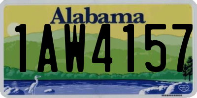 AL license plate 1AW4157