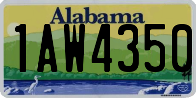AL license plate 1AW4350