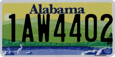 AL license plate 1AW4402