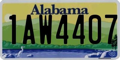 AL license plate 1AW4407
