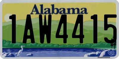AL license plate 1AW4415