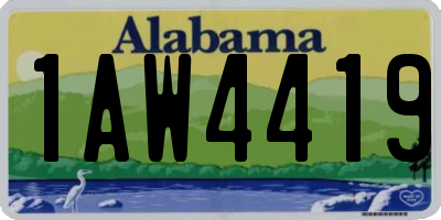 AL license plate 1AW4419