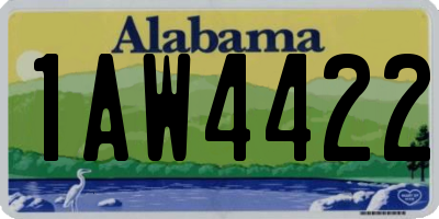 AL license plate 1AW4422
