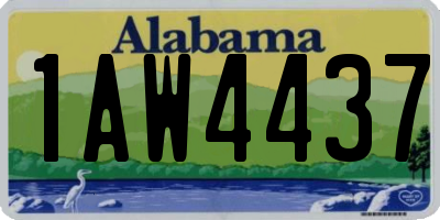 AL license plate 1AW4437