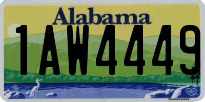 AL license plate 1AW4449