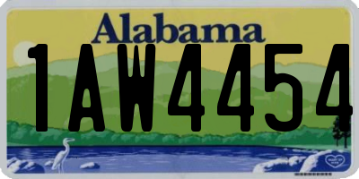 AL license plate 1AW4454
