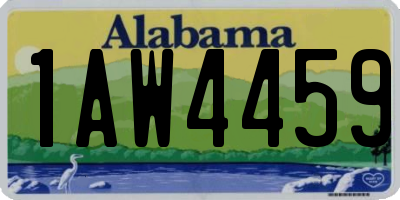 AL license plate 1AW4459