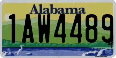 AL license plate 1AW4489
