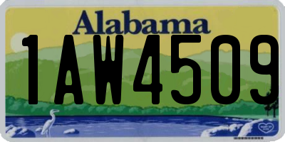 AL license plate 1AW4509