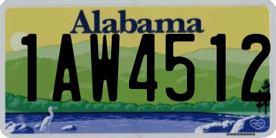 AL license plate 1AW4512