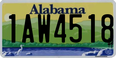 AL license plate 1AW4518