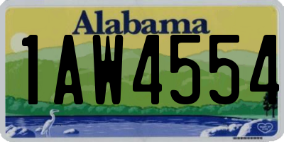 AL license plate 1AW4554
