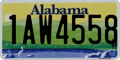 AL license plate 1AW4558