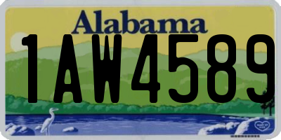 AL license plate 1AW4589