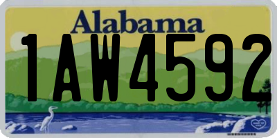 AL license plate 1AW4592