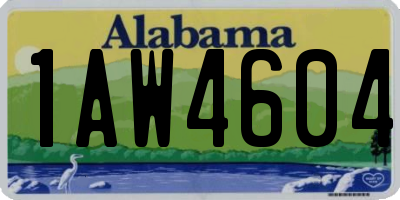 AL license plate 1AW4604