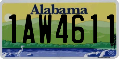 AL license plate 1AW4611