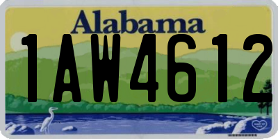 AL license plate 1AW4612