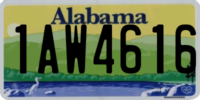 AL license plate 1AW4616