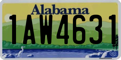 AL license plate 1AW4631
