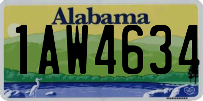 AL license plate 1AW4634