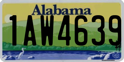 AL license plate 1AW4639