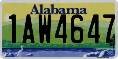 AL license plate 1AW4647