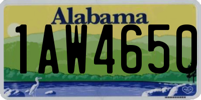 AL license plate 1AW4650