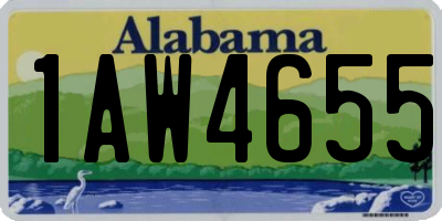 AL license plate 1AW4655