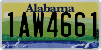 AL license plate 1AW4661