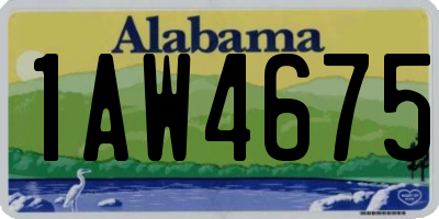 AL license plate 1AW4675