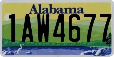 AL license plate 1AW4677