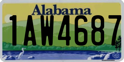 AL license plate 1AW4687