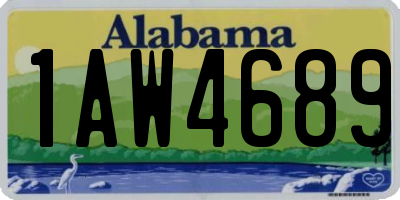 AL license plate 1AW4689