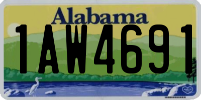 AL license plate 1AW4691