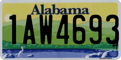 AL license plate 1AW4693