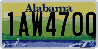 AL license plate 1AW4700