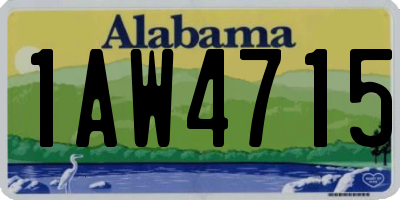 AL license plate 1AW4715