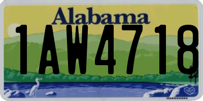 AL license plate 1AW4718