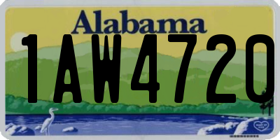 AL license plate 1AW4720