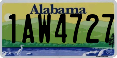 AL license plate 1AW4727