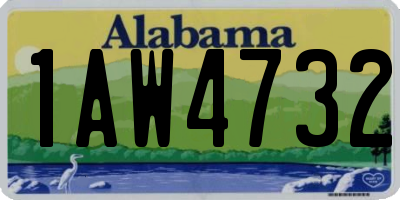 AL license plate 1AW4732