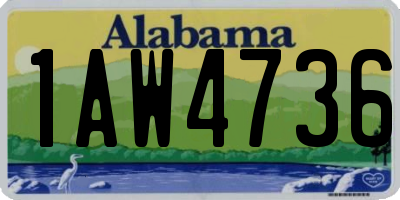 AL license plate 1AW4736