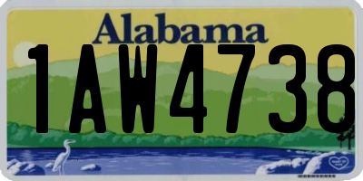 AL license plate 1AW4738